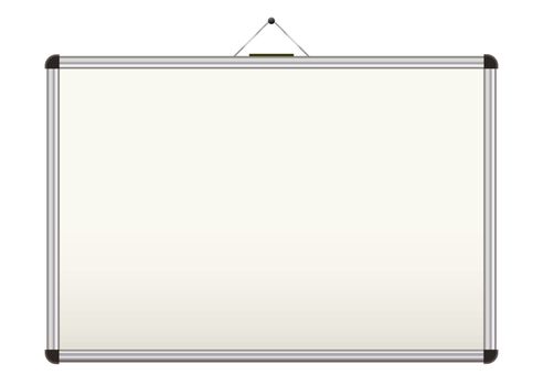 Blank whiteboard with copy space for your own text