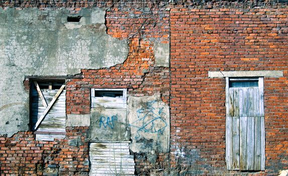 Rusty window and door