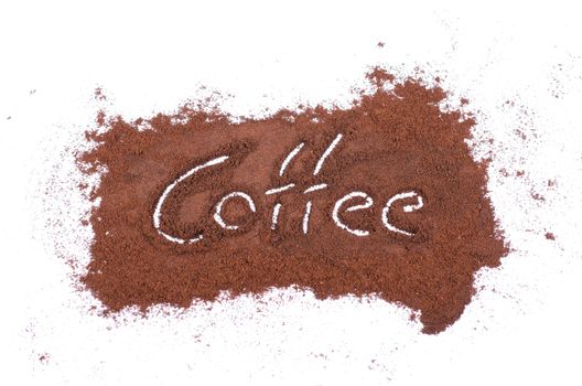 milled coffee sign on a white background