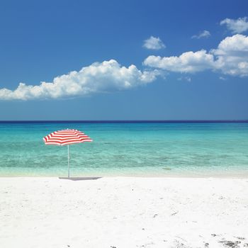 sunshade, Maria la Gorda Beach, Pinar del Rio Province, Cuba