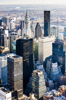 view of Manhattan from The Empire State Building, New York City, USA