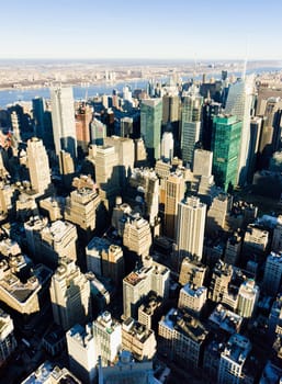 view of Manhattan from The Empire State Building, New York City, USA