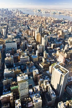 view of Manhattan from The Empire State Building, New York City, USA