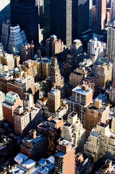 view of Manhattan from The Empire State Building, New York City, USA