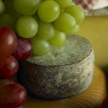 cheese with grapes