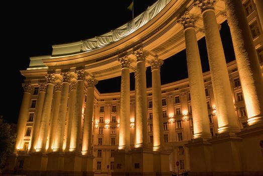 building of the Ministry of Foreign Affairs of Ukraine, the type of night