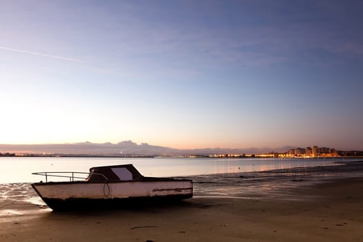 The tejo river and the city.