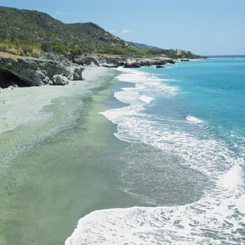 coastline, the Caribbean Sea, Guant�namo Province, Cuba