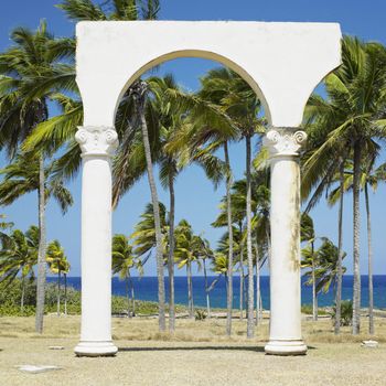memorial of Christopher Columbus''s landing, Bahia de Bariay, Holguin Province, Cuba