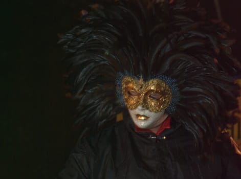 traditional Venice mask with black background