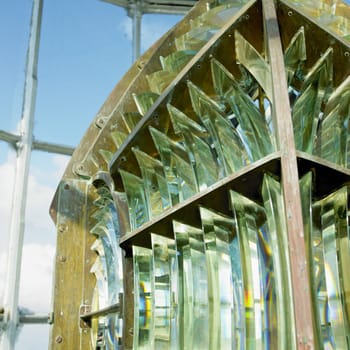 lighthouse''s interior, Fresnel lens, Cayo Pared�n Grande, Camaguey Province, Cuba