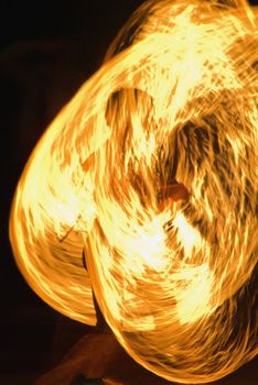 Beautiful fire dance