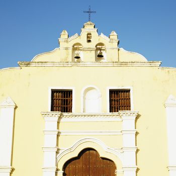 detail of San Juan Bautista de Remedios''s Church, Parque Marti, Remedios, Cuba