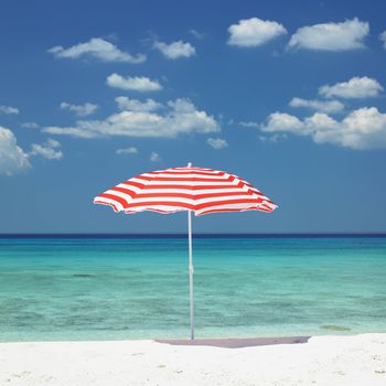 sunshade, Maria la Gorda Beach, Pinar del Rio Province, Cuba