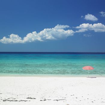 sunshade, Maria la Gorda Beach, Pinar del Rio Province, Cuba