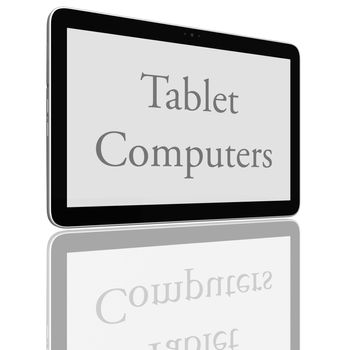 Book and generic teblet computer 3D model isolated on white, digital library concept