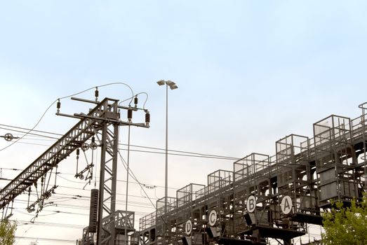 Overhead Wires of an Elecrified Railway Line in England