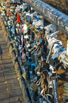  A padlocks, as a symbol of love