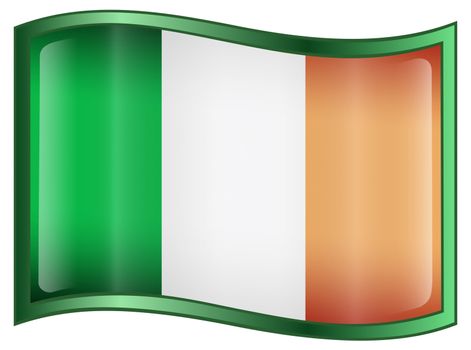 Ireland Flag Icon, isolated on white background.