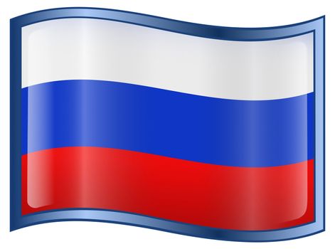Russia Flag Icon, isolated on white background