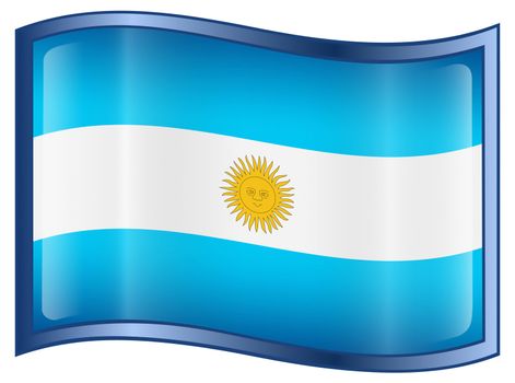 Argentina Flag icon, isolated on white background