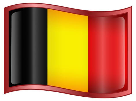 Belgium Flag Icon, isolated on white background.