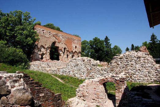  Estonia.Viljandi. Ruins of a castle . 13 century