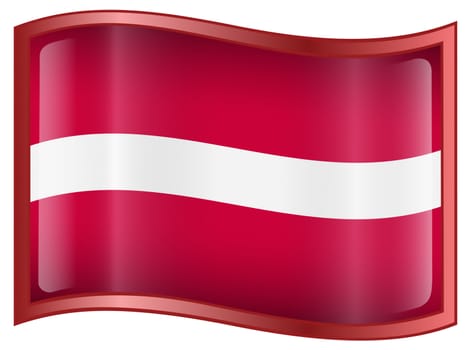 Latvia Flag icon, isolated on white background.