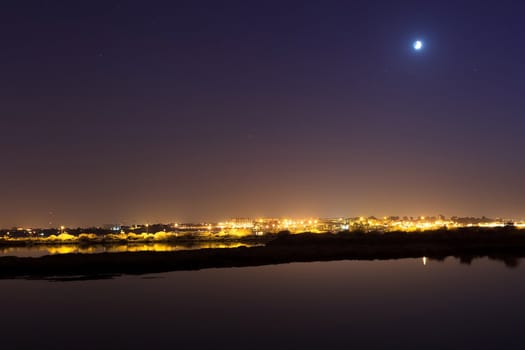 The tejo river and the city on background.