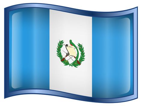 Guatemala Flag icon, isolated on white background.