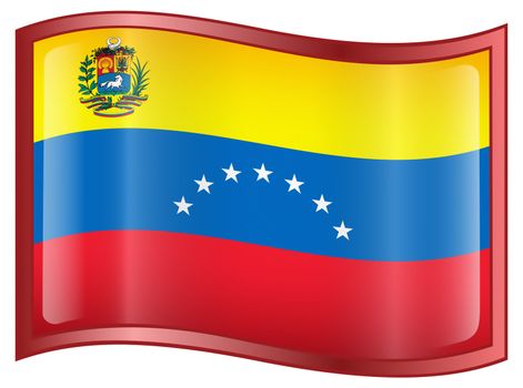 Venezuela Flag icon, isolated on white background.