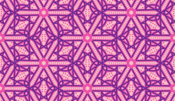 Seamless background wallpaper pattern formed from the Arabic letter Taw.