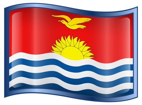 Kiribati Flag icon, isolated on white background.