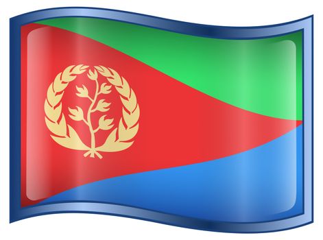 Eritrea Flag icon, isolated on white background.