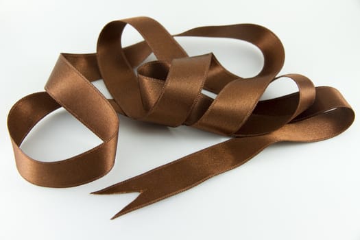 Satin ribbon isolated on a white background