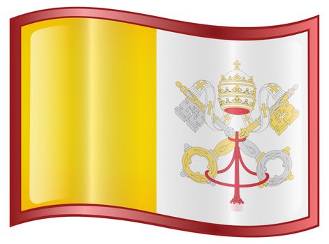 Vatican Flag icon, isolated on white background.