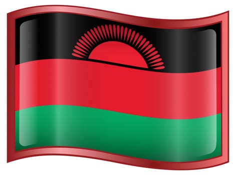 Malawi Flag icon, isolated on white background