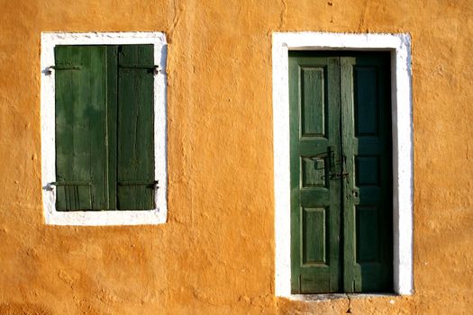 Facade of a house in Assos, Greece