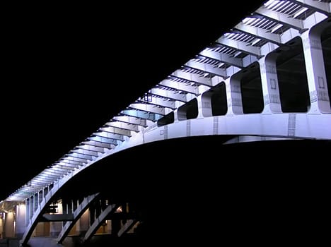 The bridge over the Moscow river in the night