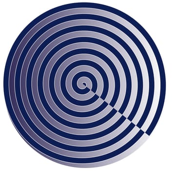 Blue spirale on white background