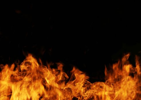 The close-up of a flame for a background
