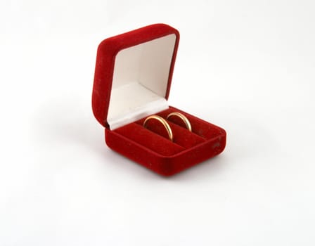 Wedding rings in gift packing
