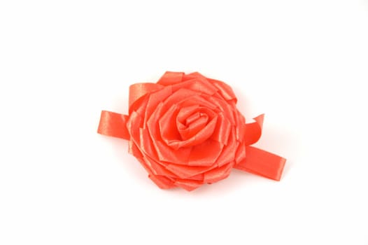 Ornament of gifts in the form of a rose on a white background