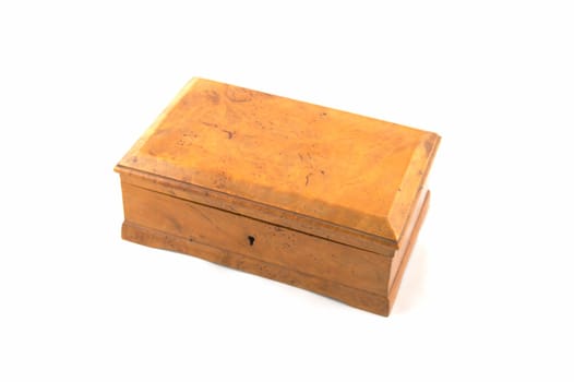 Casket with ornaments on a white background