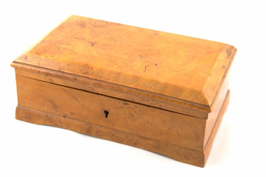 Casket with ornaments on a white background