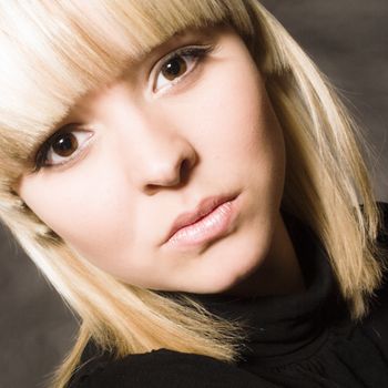 a model portrait in the studio