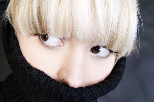 a model portrait in the studio