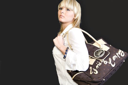 a model portrait in the studio