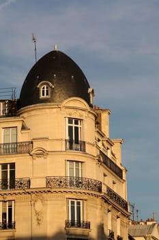 Top of an ancient building in Paris - France