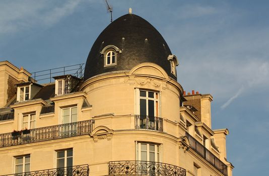 Top of an ancient building in Paris - France